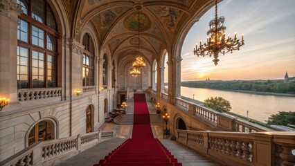 Fototapeta premium Renaissance-Inspired Presidential Palace with Elegant Architecture