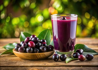Jamun Juice - Fresh, Vibrant, High Depth of Field, Delicious Drink