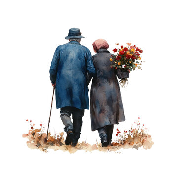 recommend clip art: Old Couple Walking. Old Couple Cliparts. The Old Couple Back Clipart.