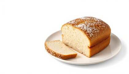 loaf of bread isolated on a white  background for web, print or creative projects