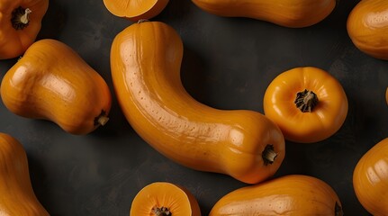 butternut squash isolated on transparent.generative.ai 