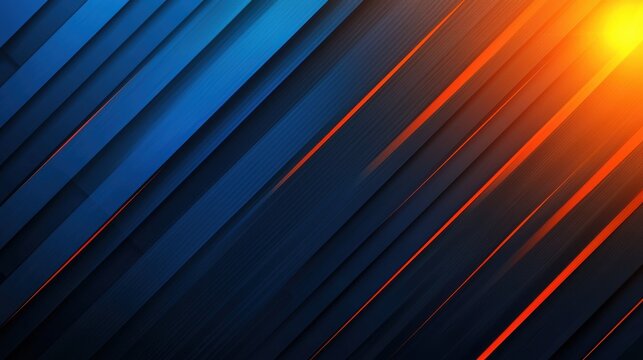 geometric abstract. A vibrant abstract background featuring diagonal lines in blue and orange hues, suggesting energy and movement.