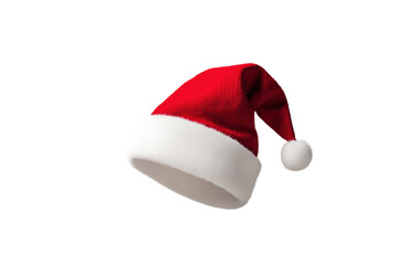 This vibrant red Christmas hat features a soft white trim and a fluffy pom-pom on top, perfect for spreading holiday cheer during festive celebrations and gatherings