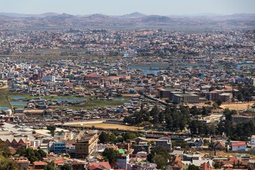Obraz premium Aerial View of Antananarivo City in Madagascar