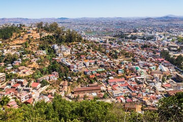Fototapeta premium Aerial View of Residential Antananarivo in Madagascar