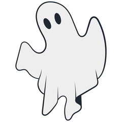 Vector illustration of a variety of Halloween ghost. Halloween set of  ghost.