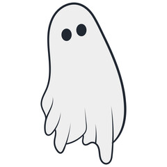 Vector illustration of a variety of Halloween ghost. Halloween set of  ghost.