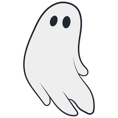 Vector illustration of a variety of Halloween ghost. Halloween set of  ghost.