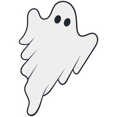 Vector illustration of a variety of Halloween ghost. Halloween set of  ghost.