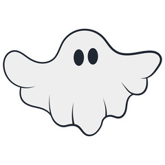 Vector illustration of a variety of Halloween ghost. Halloween set of  ghost.