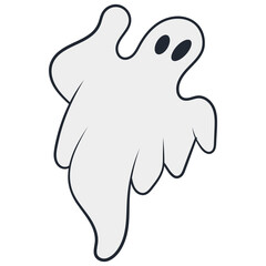 Vector illustration of a variety of Halloween ghost. Halloween set of  ghost.