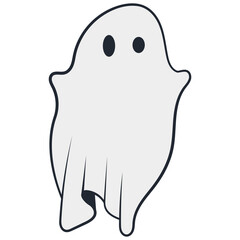 Vector illustration of a variety of Halloween ghost. Halloween set of  ghost.