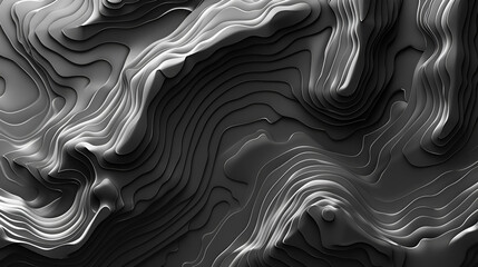 Obraz premium A black and white image of a wave with a lot of detail - stock background.