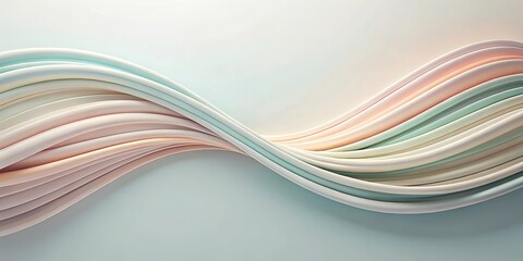 Obraz premium Abstract Pastel Wave Background Design Featuring Smooth Curves and Subtle Color Variations