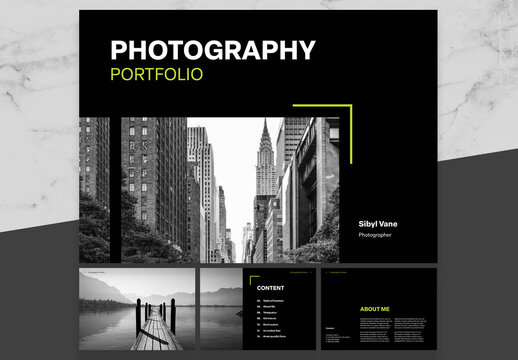 Black And Green Photography Brochure