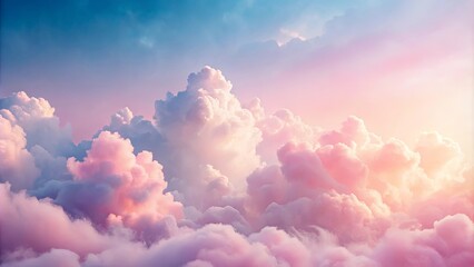 Dreamlike Pastel Cloudscape at Sunset A Serene Aerial View