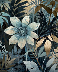 A tropical plant illustration that brings the jungle to life.