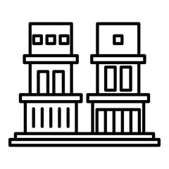 black and white columns