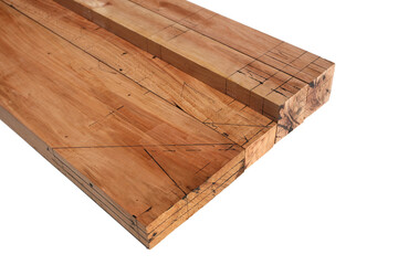 Long strips of wood were cut and painted with black lines