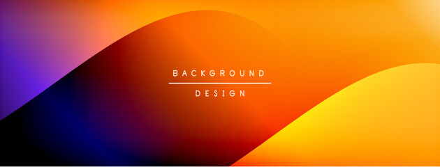 Bright rainbow style color gradient with curve round shape line background. Vector Illustration For Wallpaper, Banner, Illustration, landing page