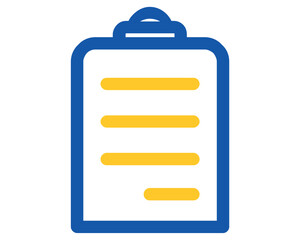 a blue and yellow arrow pointing down on a file