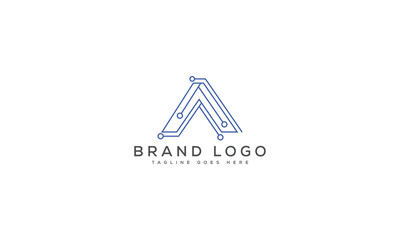 letter A logo design vector template design for brand.