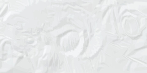White crinkle craft crushed old paper rough crumpled vintage empty cardboard sheet texture background.