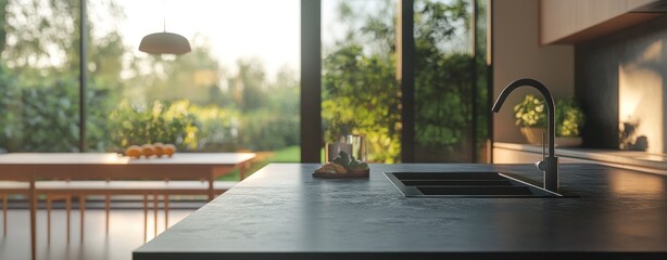 Modern Kitchen with a View