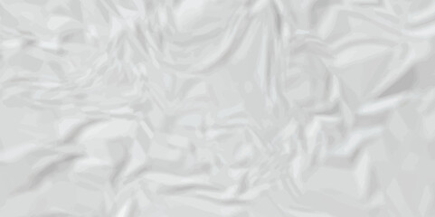 White crinkle craft crushed old paper rough crumpled vintage empty cardboard sheet texture background.