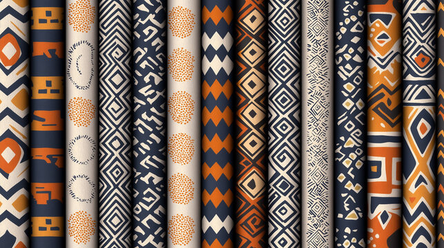 Ethnic Geometric Patterns Seamless Textures Collection  
