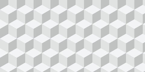 Structure white block box cube seamless pattern grid vintage surface triangle web monochrome square texture white background.