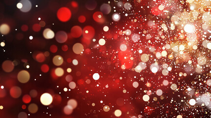 "きらびやかな赤とゴールドの光の背景素材."