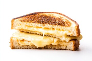 Grilled cheese sandwich with melted cheese.
