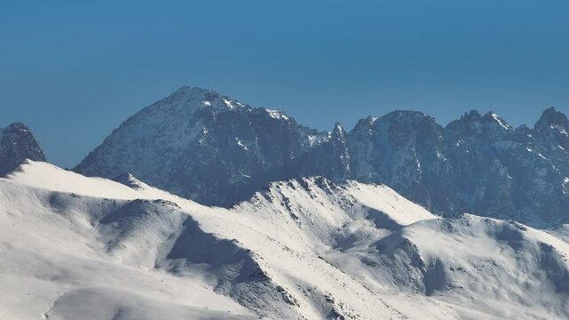 snow covered mountains