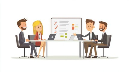 Fototapeta premium Business Meeting Illustration