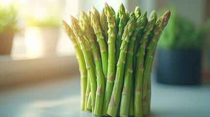 Fresh Green Asparagus Bunch