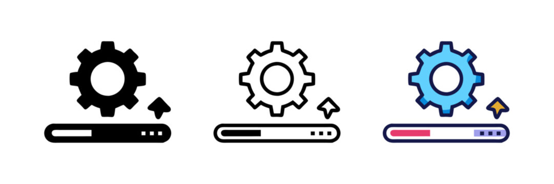 Loading process. Update system icon