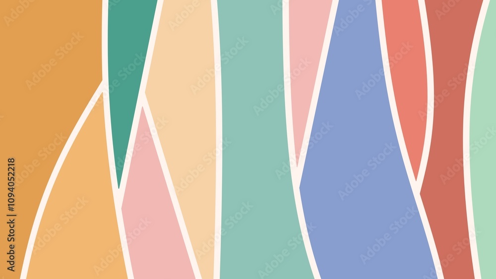 Aufkleber abstract background in blue and red with liquid textures and dynamic curved lines