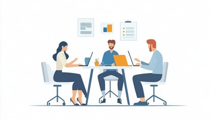Team Collaboration in a Modern Office Setting
