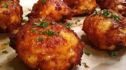 Crispy Fried Chicken Wings on a Serving Platter