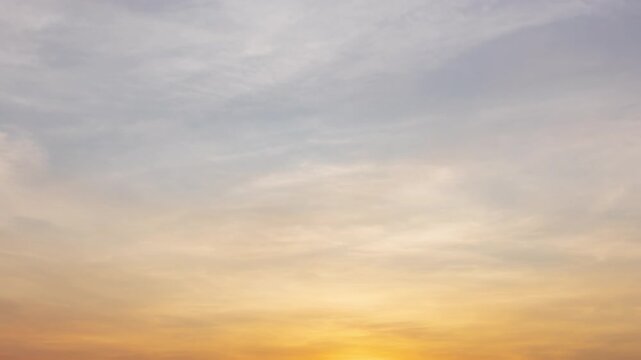A time lapse of sunset sky with soft gradient