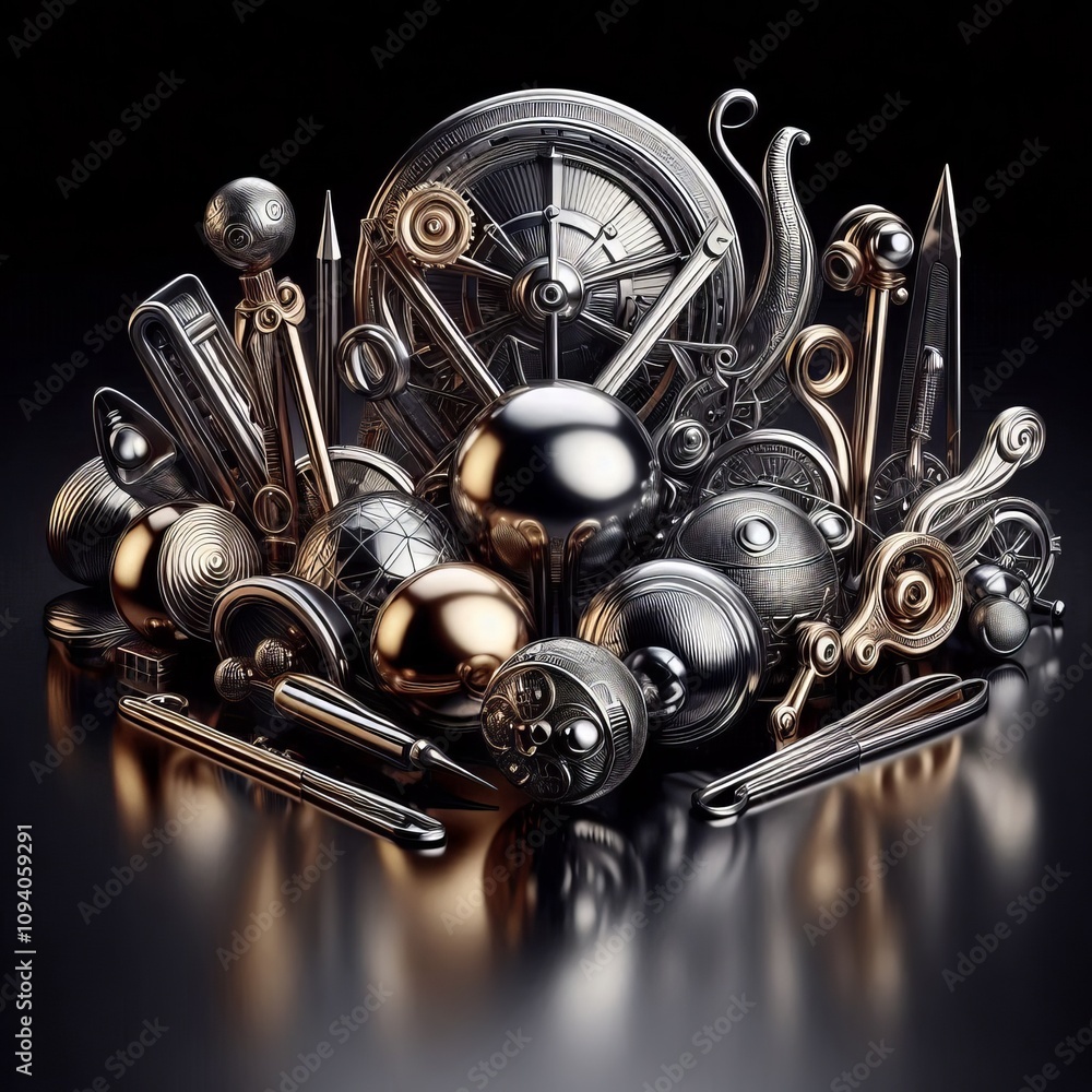 Aufkleber metallic giving the objects a shiny and reflective surface