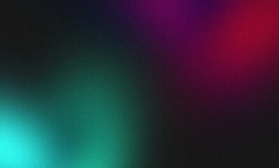 Abstract color gradient grainy background. Vibrant purple blue red green black color noisy gradient, glowing color flow, bright, shine, website header design, cover, banner, poster