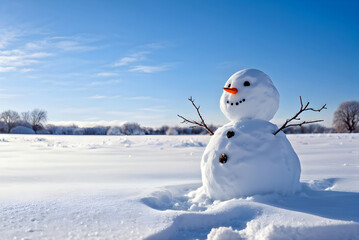 snowman in the forest