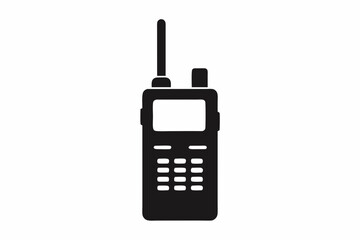 Walkie talkie silhouette vector, Walkie talkie icon