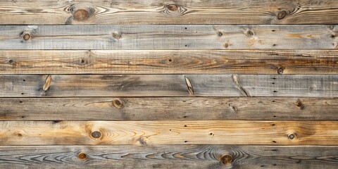 Naklejka premium Rustic Weathered Wood Planks Background Texture A Seamless Pattern of Horizontal Wooden Boards
