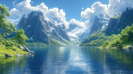 Fototapeta premium Scenic Mountain Lake