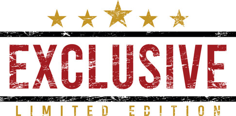 Exclusive limited edition grunge texture stamp label