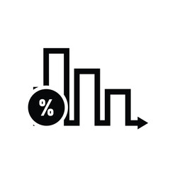 Chart Icons. growing bar graph icon. Business charts and graph icons. Statistics and Analytics Outline Icon, down or up arrow. solid design style