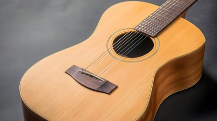 Acoustic Guitar Closeup, Wooden Instrument